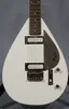 Custom Shop Hutchins Brian Jones Vox Teardrop Signature Vintage White Electric Guitar Super Rare Short Scale Travel Guitar7747140