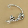 Cat Punk Ear Cuffs Enchanting Cat Piercing Single Ear Bone Cuffs Stud Pendientes Punk Ear Cuffs