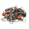 Wholesale- 20 Pcs/lot Fishing Line Swivels Connector to Hook Shank Clip Interlock Snap Connector Sea Fishing Lure Beans Belt