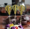 cake toppers glitter fire balloon paper cards banner for Cupcake Wrapper Baking Cup birthday tea party wedding decoration baby shower