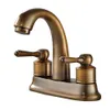 Rolya Wholesale Antique Copper Bathroom Faucet Old Style Vintage Basin Mixer Set