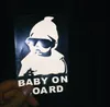 reflective Car Stickers baby on board Decal cover/anti scratch for body Light brow front back door bumper window rearview mirror