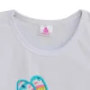 Set di vestiti primaverili per ragazze all'ingrosso Set top bianco con magliette Pantaloni colorati con volant vintage Abbigliamento per bambini Boutique Abiti in cotone E