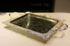 Hotel Cake Serving Tray Rectangle Metal Fruit Plate Food & Dessert Serving Tray Wedding Silver Trays