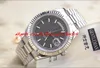 RELÓGIO de luxo 218238 ii aço inoxidável prata 41mm tamanho maior não usado movimento mecânico automático relógios masculinos relógios com caixa