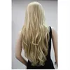 Fashion Blonde Mix Ladys Long Wavy Wig Party Anime Cosplay Hair Full Women's Wig