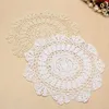 Hele 2 kleuren 30 cm pastorale ronde hand gehaakt katoen Doilies bloemvorm placemat onderzetters tafel decoratieve gadgets huiswar2707510