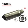 TKOSM Mivv Carbon Fiber Color 35-51mm Motorcycle Exhaust Muffler Pipe SC Escape Moto Exhaust CB400 TMAX530 CBR125 Z800