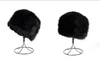 Foco foco mulheres faux peles pillbox russo cossaco beanie chapéu boné senhoras moda elegante inverno pom pom pés grosso preto quente cinza