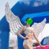 패션 액세서리 고품질 슬리버 천사 날개 춤 무대 공연 용품 아름다운 슈팅 소품 순수 수제 무료 배송