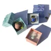 Gratis frakt 48pcs / lot multi färger ring stud smycken lagring papper låda örhängen förpackning presentförpackning för smycken 4 * 4 * 3 cm