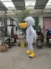Продавец мультфильм высокого качества белый Пеликан талисман костюм фантазии карнавальный костюм бесплатная доставка