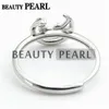 Anello lunare Semi-montatura per castoni di perle Spazi vuoti in argento sterling 925 Creazione di gioielli fai da te 5 pezzi7721872