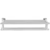 Stainless Steel Double Towel Rack Wall Mount Bathroom Shelf Bar Rail Hotel Style