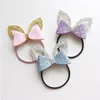 24pclot Glitter Felt Gold Leather Baby Girls Hair Clip Silver Rabbit Ears Hair Barrette Cute Animal Princess Hair Ties Hairband7343458