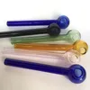 Pipa a combustione colorata Grandi tubi per bruciatore a nafta in vetro spesso Pyrex mini Bong per acqua a mano in tubo di vetro da 4 pollici
