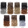 Whole Shumeier 12Colors 60cm Long Wavy Colored Ombre Synthetic Hairpiece Clip In Hair Extensions for Women8032542