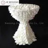 1PCS 3D Ruffled Cream Leaf Shape Taffeta Table Cloth 132'' Round For 80CM Cocktail Cover Decoration