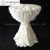 1PCS 3D Ruffled Cream Leaf kształt taffeta stołowy stół 132 '' okrągła do dekoracji pokrywy koktajlowej 80 cm