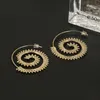 Mode Vintage Gold/Silber Überzogene Spirale Herz Legierung Geformt Baumeln Ohrring Charme Einzigartige Frauen Party Ohrringe Schmuck Zubehör Geschenke