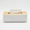 Tissue Boxes & Napkins Wholesale- Wood And Plastic Box Fashion Napkin Case For Room Car Removable Case1
