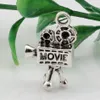 Schlussverkauf ! 100 Stück Antiksilber 3D-Filmkamera-Charm-Anhänger DIY-Schmuck 16 x 26,5 mm