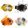 Kids Halloween Bow Hairbands Headbands Hairpin Clips Baby Girls Hand made Feather hair accessories wide bands Barrettes for toddler KHA400