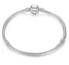 6-9 Inches Silver Plated Snake Chain 3MM fit European Charm Beads Bangle Bracelets Fashion DIY Jewelry