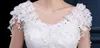 Cheap Lace Ivory Wedding Dresses Under 100 In Stock V Neck Floor Length Beaded Lace Up Cap Sleeve Backless Applique Bridal Gowns