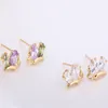 Butterfly Earring 18K Yellow Gold Plated Stud Earrings for Baby Kids Girls Women Earings Lovery Jewelry Gift239m