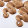 1B 27 Miel Blonde Ombre Brésilienne Vierge Vague de Corps Cheveux Humains Weave Bundles Avec Racines Foncées Brun Clair Ombre 13x4 Dentelle Frontale 7190395