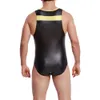 Mężczyźni elastyczne zapaśnicze singlet gym strój seksowne bielizny bodysuit sport strojów kąpielowych mężczyzn body shaper leotard oddział 297i