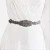 2018 Stunning Rhinestone Bridal Sash Wedding Belt Real Image Cheap White Ivory Satin Wedding Dress Belt Custom Made EN121529795041