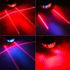 5 LED LASER BEAX MTB Mountain Cykelcykel Bakre svansvarning Lampa Ljusfri frakt