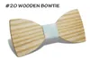 ウッドボウタイ20スタイルの手作りビンテージ伝統的な紳士結婚式のための紳士結婚式完成品の木蝶ネクタイ12 * 5.5cm