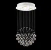 Modern Crystal Chandeliers Hanging Lamps Fixtures GU10 90~260V Led Living Room Dinning Room Crystal Ball Lighting LLFA