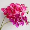 Hot Single Stam Orchid 78cm / 30.71 "Lengte 18 stks Kunstbloemen Mini Phalaenopsis Butterfly Orchids voor Home Xmas Showcase Decor