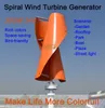 300 W 24 V Verticale as Spiraal Windturbine Generator met MPPT Boost Conrtoller voor Tuin / Rooftop / Park / Boot / Plaza / Streetlight Decoration