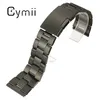 Gros-Noir Montre En Acier Inoxydable Pour Bracelet Bracelet Fin Droite Bracelet 18mm 20mm 22mm 24mm Boucle Bracelets Montre Bracelets Cadeaux