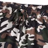 Camuflagem Calças impressas Plus Size S-3XL Outono Army Calças de Carga Mulheres Calças Elásticas Calças de cintura elástica