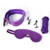 Unisex Fur Set Kit Hochwertige Leder -Blindbund -Handschellen Kragen Fetter Peitsche Gag Bondage Gerät sexy Spielzeug Doctormonalis1152857