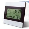 Digitale LCD-batterij Thermometer Tijd Alarm Weer Hygrometer Klok Huis Groot scherm Elektronische vochtigheid Thermometer Kerstcadeau