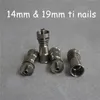 Titanium Domeless Nail GR2 14mm 19mm Joint Tools Male Female Carb Cap Dabber Grade 2 Ti Nails9115064