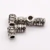 MIC 500 pièces Antique argent en alliage de zinc aztèque Tube perles entretoise 7x5mm bijoux à bricoler soi-même D104319577