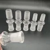 Hot Selling 10 Styles Glass Bong Adapter 14.4 18.8 Man till kvinnlig gemensam 14mm 18mm Kvinna till Man Converter Glass Adapter