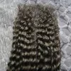 T1B / Grey Rey Ombre Human Hair Afro Kinky Curly 200G Szare Włosy Wyplata Wiązki 2 sztuk Mongolski Kinky Kręcone włosy