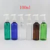 100 ml x 50 tomma transparent brun vit blå smaragd grön plast kosmetisk lotion grädde pump flaskor resebehållare dispenser2584577