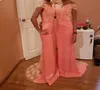 100% Real Buyer Show Mermaid Bridesmaid Dresses 2018 Coral Lace Off Shoulder Maid of Honor Gowns Bröllop Guest Elegant Formell Party Dress