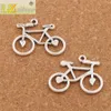 Öppet hjärta Bike Cykel Charms Pendants 100st / Lot 30.6x23.3mm Antik Silver Mode Smycken DIY Fit Armband Halsband Örhängen L264