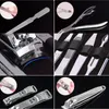 Nail Manicure Set Wholesale- Practical 12 In 1 Clippers Cleaner Kit Case Household Convenient Tool Home Essential High Quality